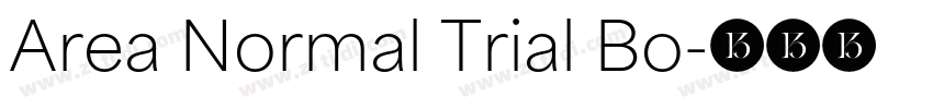 Area Normal Trial Bo字体转换